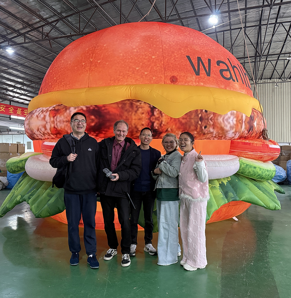 Custom inflatable sculpture installation for an event
