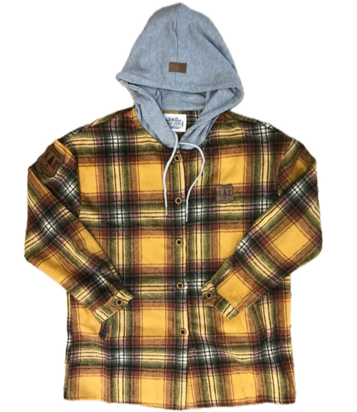 Alaska Chicks Mustard Plaid Shacket