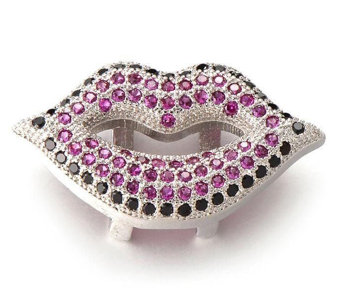 Thumbnail: Colored Stones Lips Charm