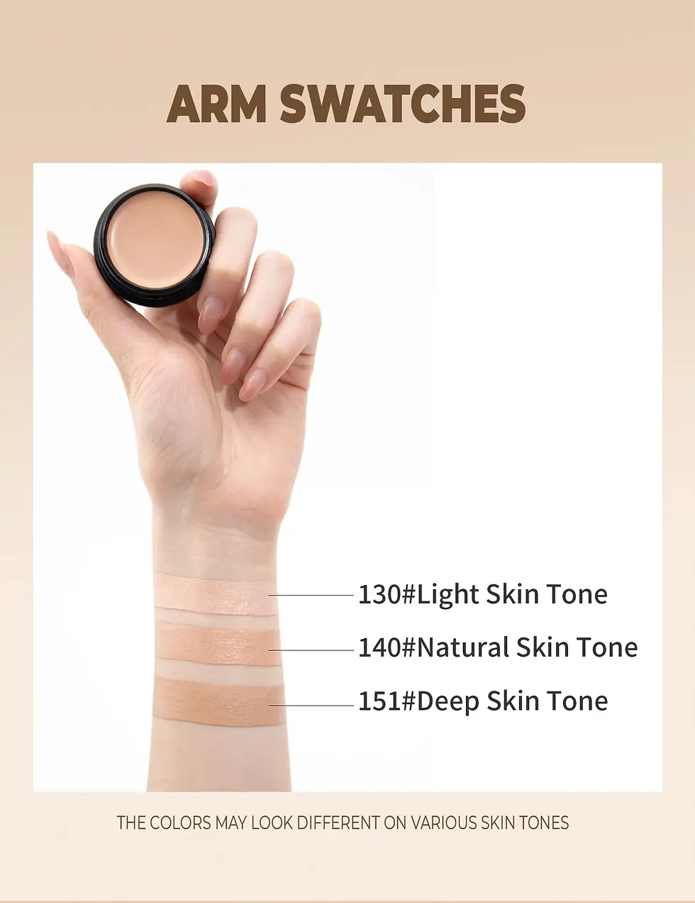 Thumbnail: Waterproof Full Coverage Concealer for Tattoos, Scars - Natural Finish Foundatio