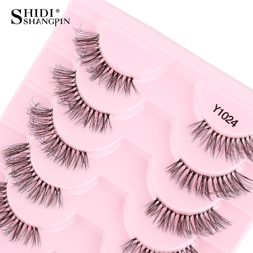 Thumbnail: Half Lashes Mink Eyelashes Natural Soft Cat Eye False Eyelashes Long Wispy 3D Mi