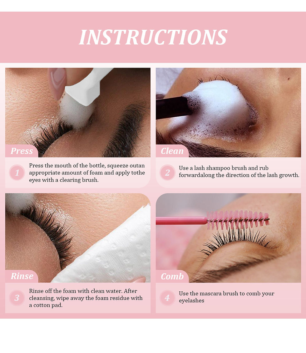 Thumbnail: NATUHANA 60ml Gentle Lash Cleansing Mousse No Irritation Eyelash Shampoo for Ext