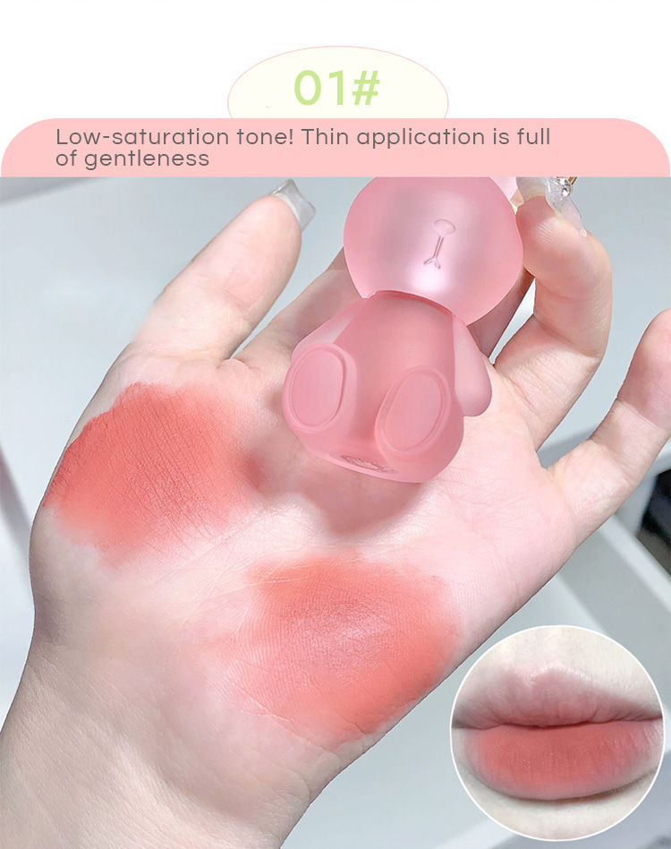 Thumbnail: Gege Bear Rabbit Lip Glaze, Matte Velvet Lip Clay Long-lasting Color Non-drying 
