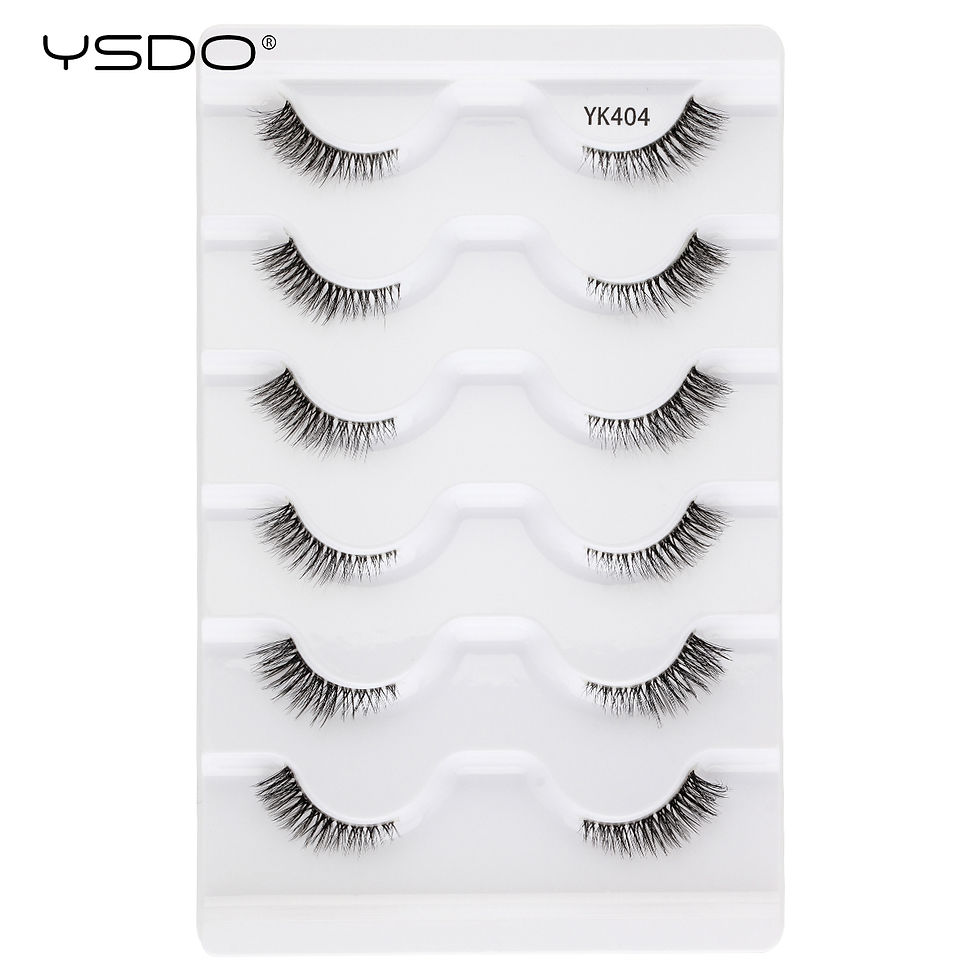 Thumbnail: YSDO Natural Mink Eyelashes 3/6/10 Pairs Wispy Faux 3D Mink Lashes Short Fluffy 