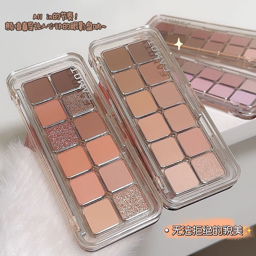 Thumbnail: 12-Color Low Saturation Matte Eyeshadow Palette Tea Apricot Earth Tones Long Las