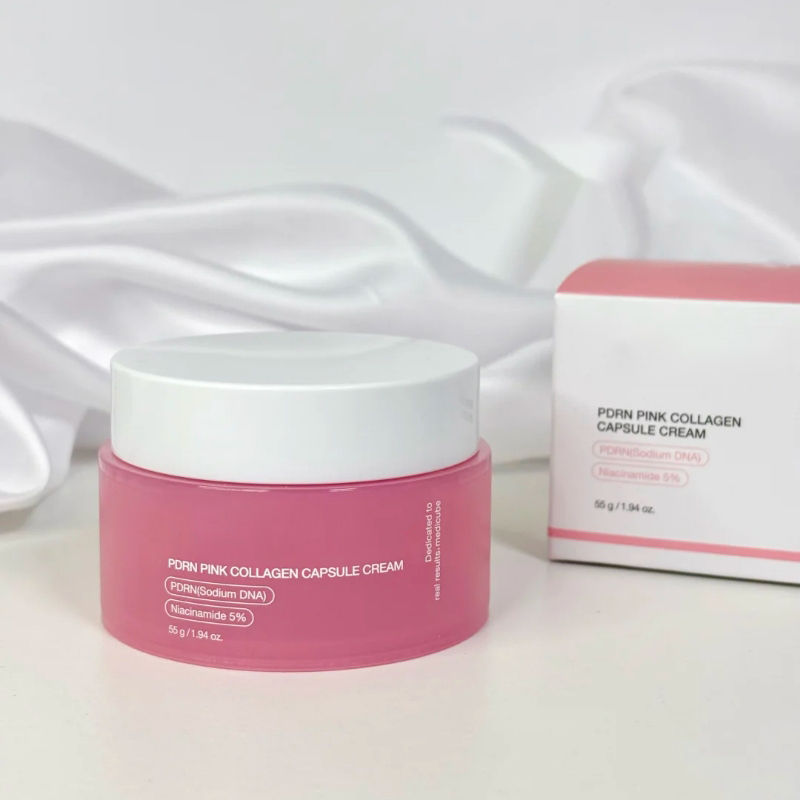 Thumbnail: Niacinamide Collagen PDRN Face Cream - Korean Pink Capsule Moisturizer, Non Grea