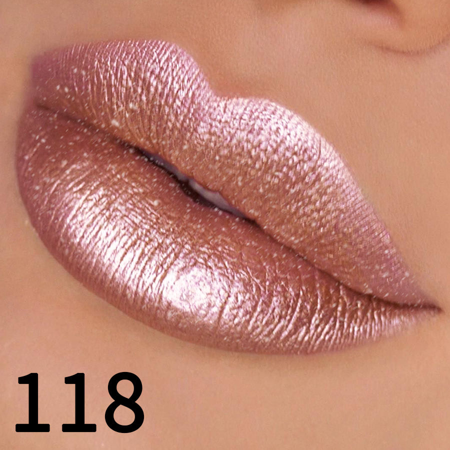 Thumbnail: 19 colors glitter lipstick hydrating red pink sparkling shine lip color highly p