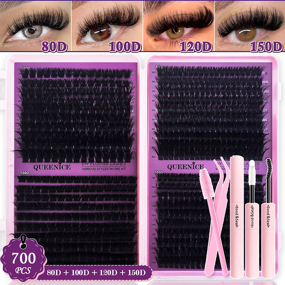 Thumbnail: DIY Lash Extension Kit Clusters Individual Eyelashes Kit 9-16mm with Bond and Se