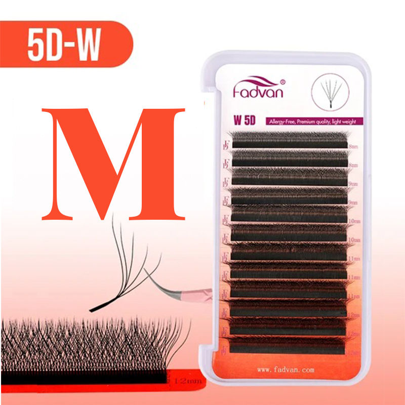 Thumbnail: FADVAN M/L/L+/C/D Curl 3D/4D/5D W Shape Eyelash Extensions Waterproof Curling Na