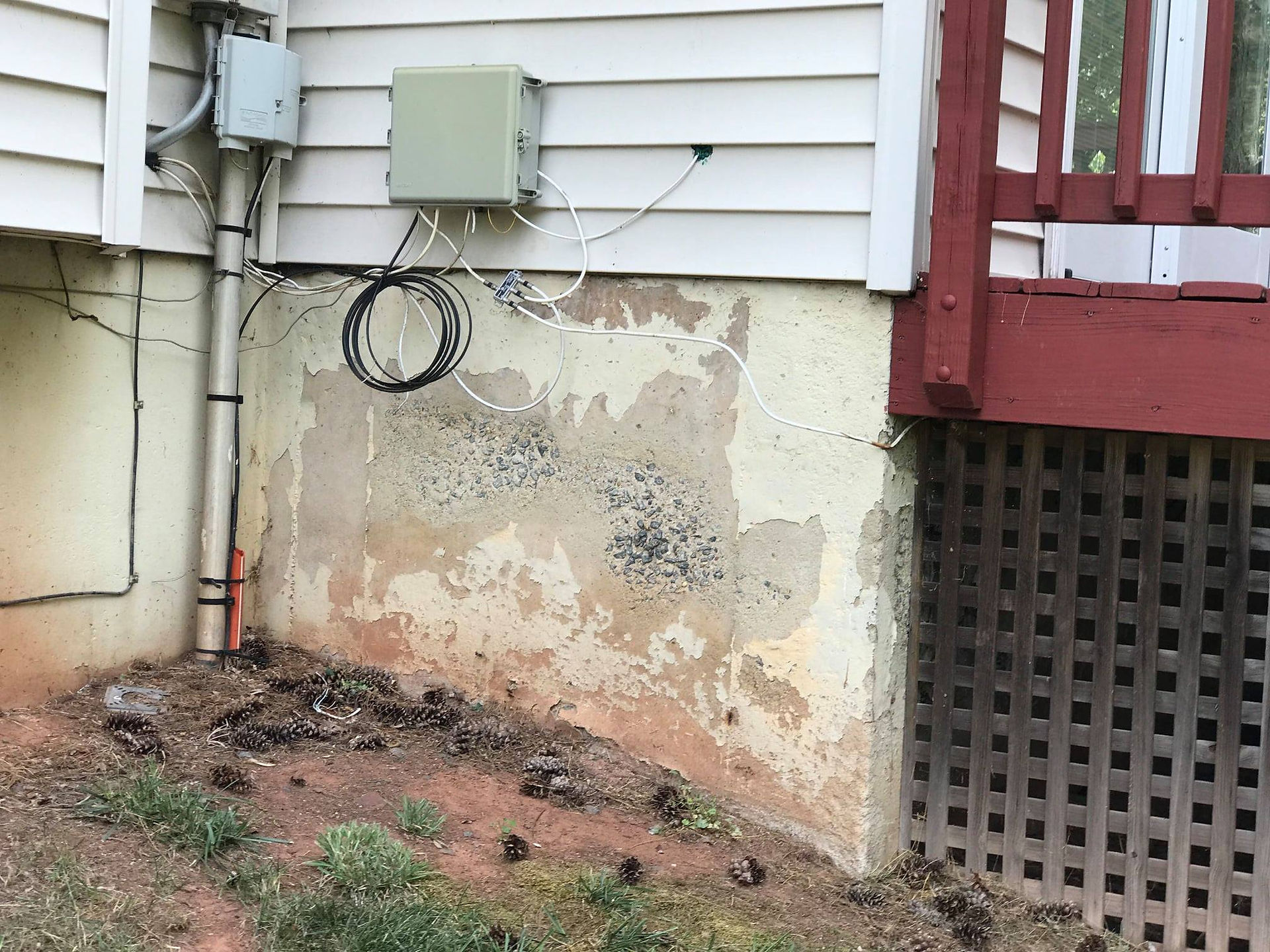damaged home foundation.