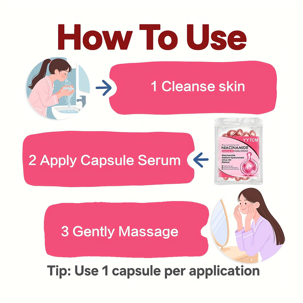 Thumbnail: Niacinamide Facial Essence Capsules, Containing Retinol, Olive Fruit Oil, Garden