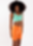 Teen Girl wearing MeBeBodee Bike Shorts in Orange