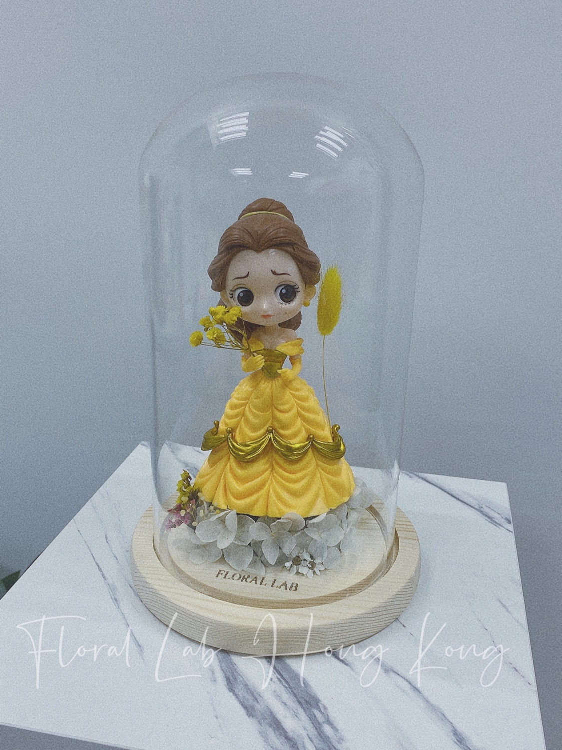 日本保鮮花Belle玻璃盒