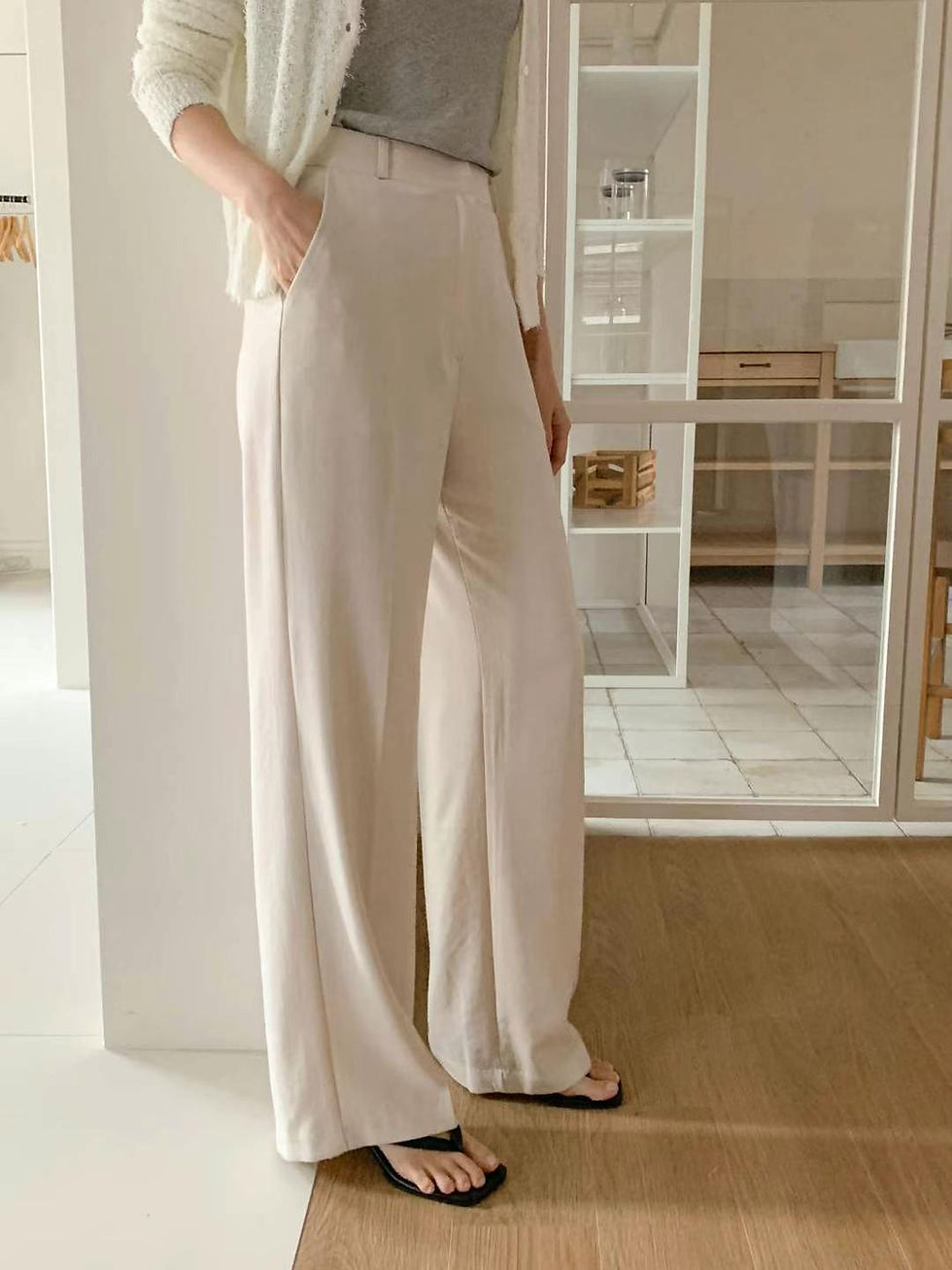 縮圖：Flared loose-fitting suit pants