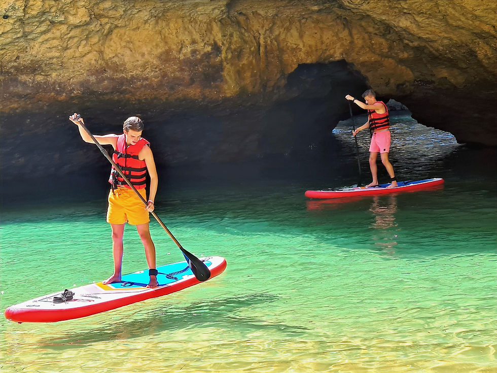 sup tour albufeira caves coastline