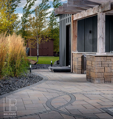pool house and storage area, hardscape patio details, hardscape patio design, pergola design, outdoor kitchen design