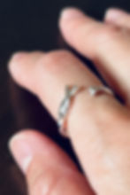 Thumbnail: Open twist bar ring - size 8
