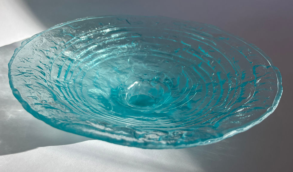 Thumbnail: 10.5x3.5" Aqua Tint Bowl - SOLD