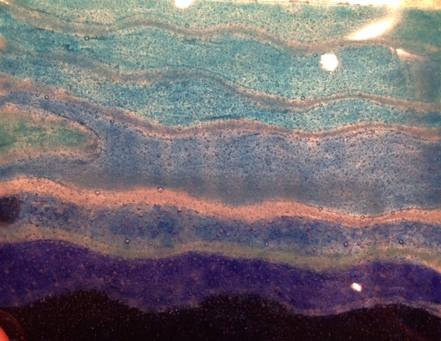 Watery Lines Coaster 4x4"