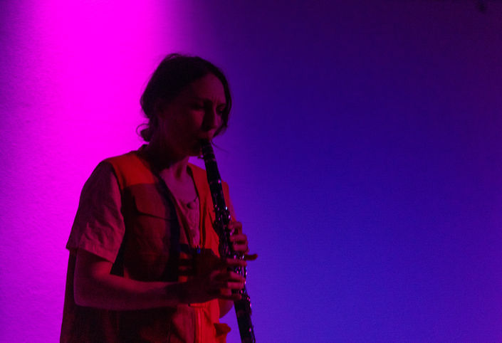 Hannah Fredsgaard-Jones performing Pigeons in Transit
