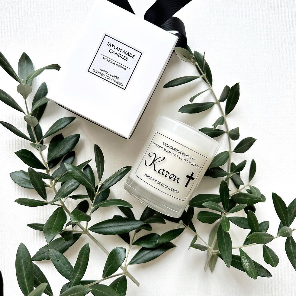 Personalised Memorial Candle