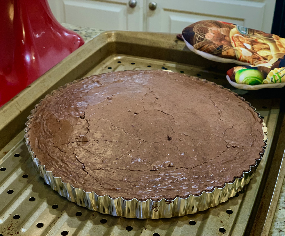 Bake until a toothpick comes out mostly clean.