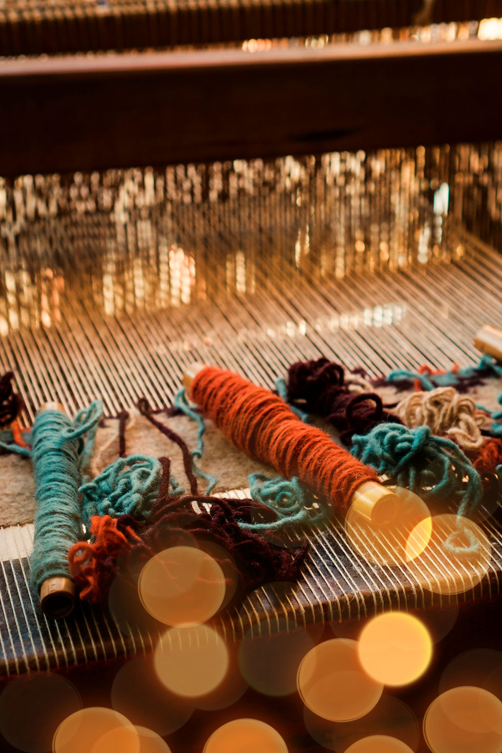 tear com novelos de lã