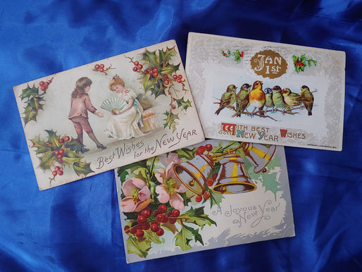 Welcome in 2022! Vintage New Years Postcards.