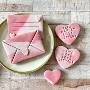 Plate with letter themed cookies