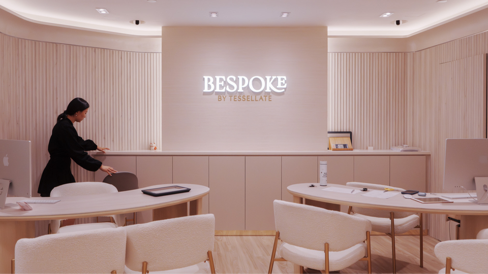 Commercial Shopfront for a bespoke jeweler in Nude palette and quiet luxury by Altmosphere Interiors Singapore.