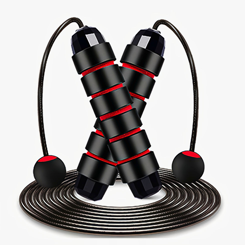 Thumbnail: With Ball Bearings Adjustable Tangle-Free Speed Wire Jump Rope Workout with Foam