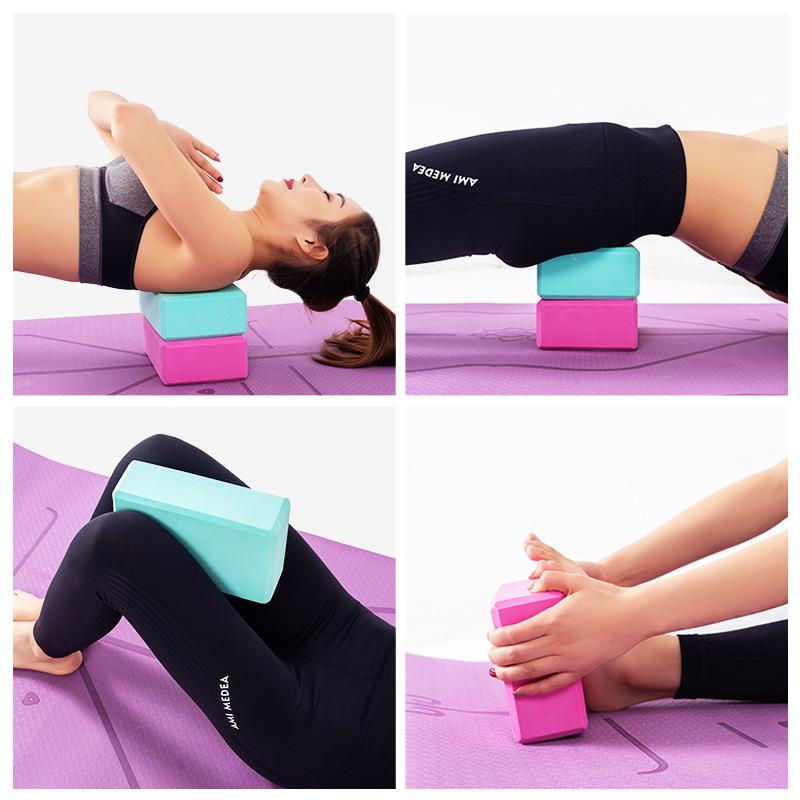 Thumbnail: 2PCS Gym Blocks Foam Brick Training Exercise Fitness Equipment Dance Yoga Au