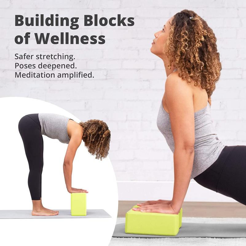 Thumbnail: 2PCS Gym Blocks Foam Brick Training Exercise Fitness Equipment Dance Yoga Au
