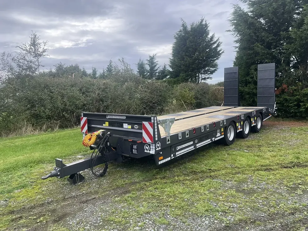 Thumbnail: New Style Hogg Low Loader Trailer Tractor With Hyd Ramps +VAT