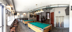 Restaurant after renovations interior - Baribeau Construction EastWest Bar & Grill London project ph