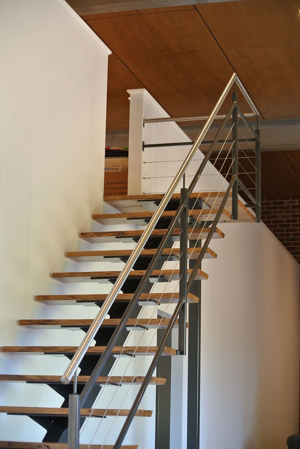 Stair case with balustrade