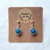 Miniature : Boucles d'oreilles artisanales apatite enroulé de fil argent 925