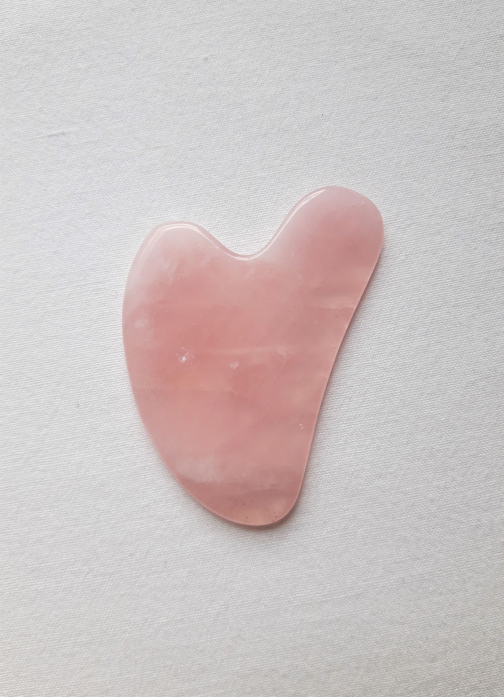 Miniature : Gua Sha en Quartz rose, outil de massage visage, vue de face