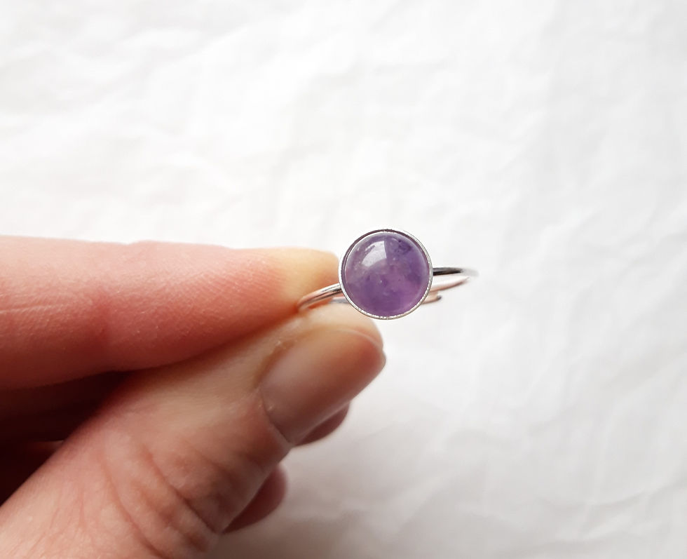 Miniature : Bague améthyste et argent 925