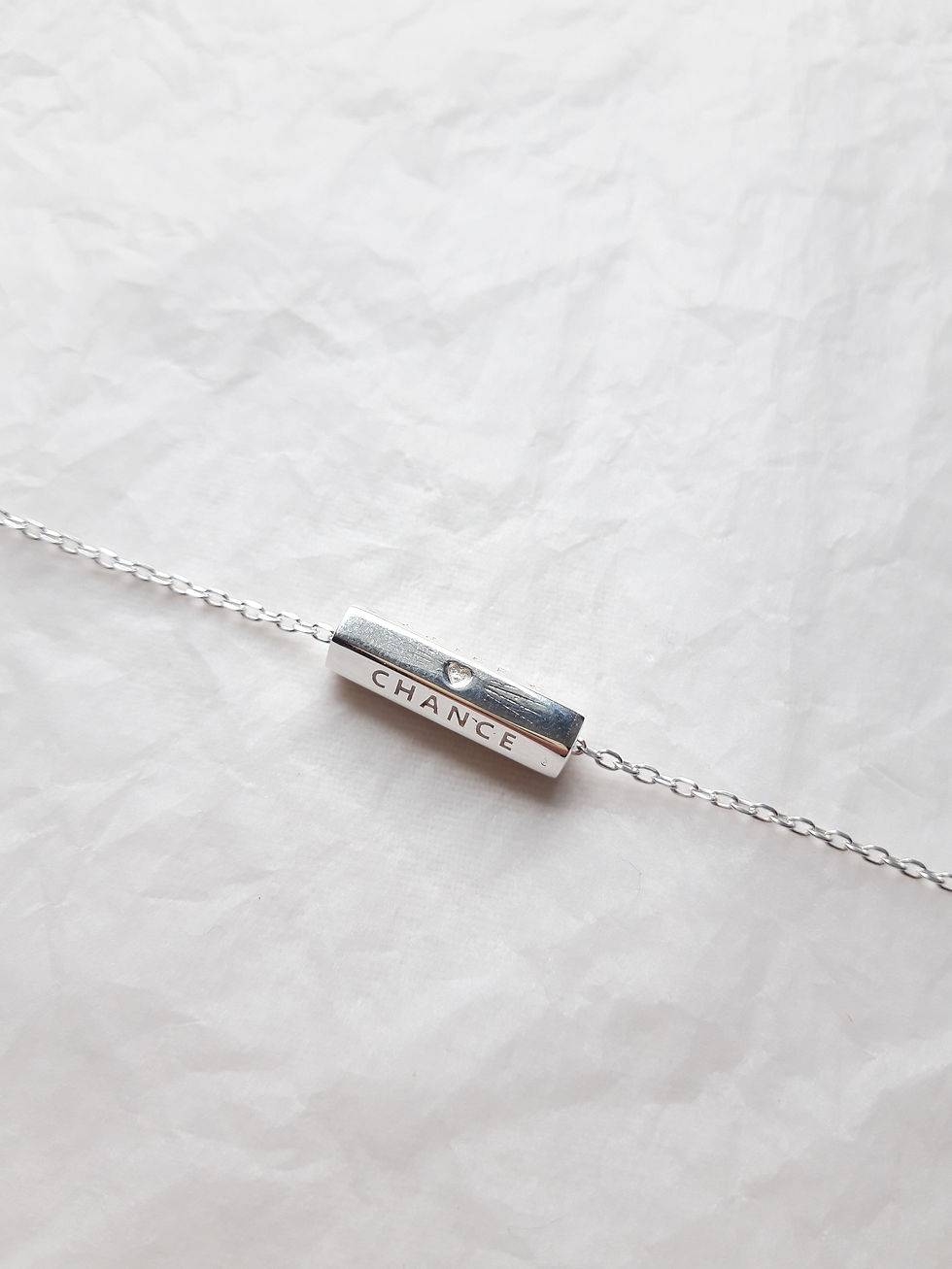 Miniature : Collier talisman, amulette chance/amour en argent 925