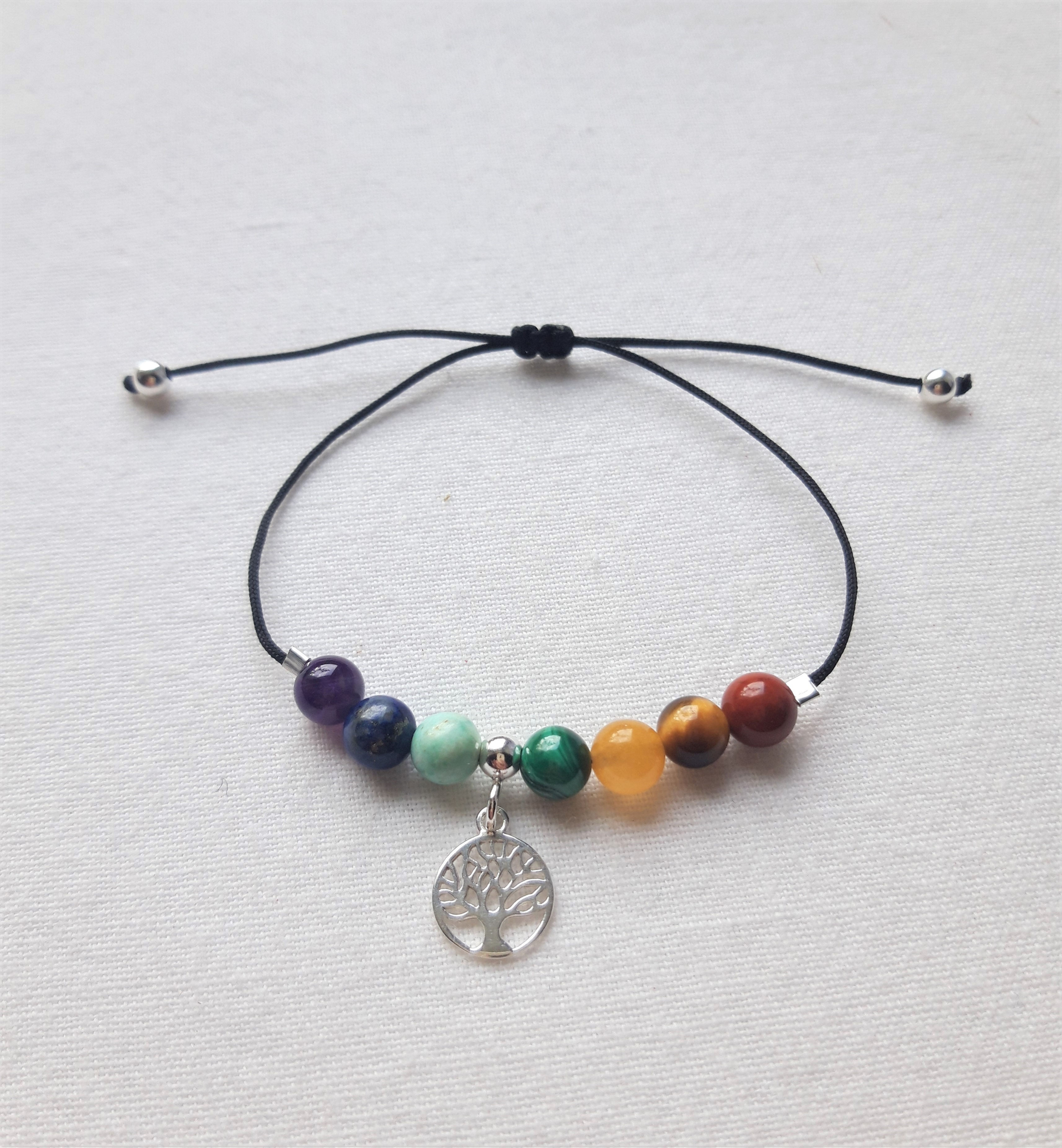 Bracelet 7 chakras arbre de vie