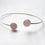 Miniature : Bracelet jonc quartz rose et argent 925