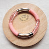 Miniature : Bracelet jonc tubes incurvés rose et argent