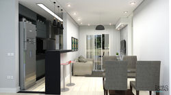 Sala e Cozinha Integradas