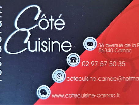 Le Restaurant "Coté Cuisine" à Carnac (Morbihan 56)