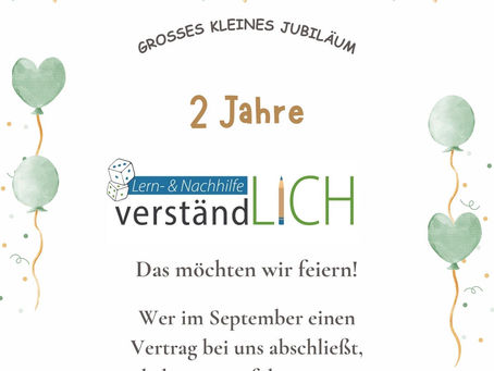Rabattaktion anlässlich unseres zweijährigen Bestehens :)