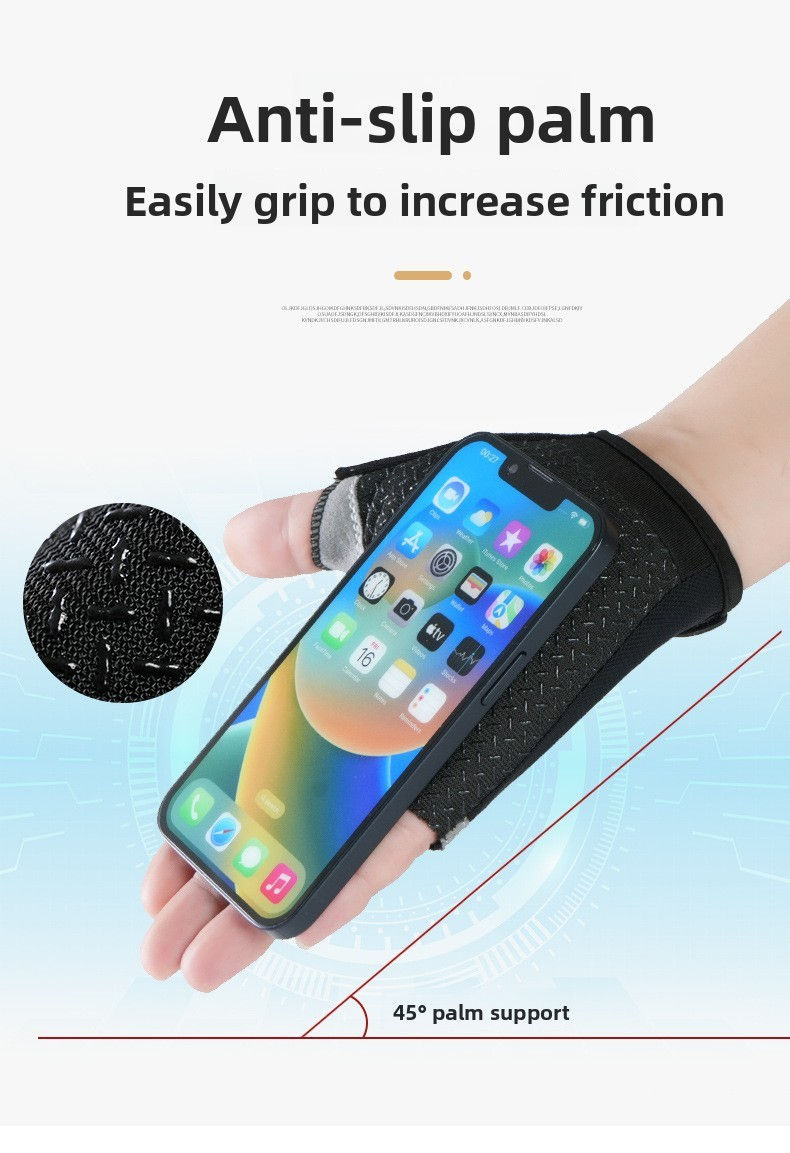 Thumbnail: Cycling half-finger gloves men's and women's breathable thin non-slip and wear-r