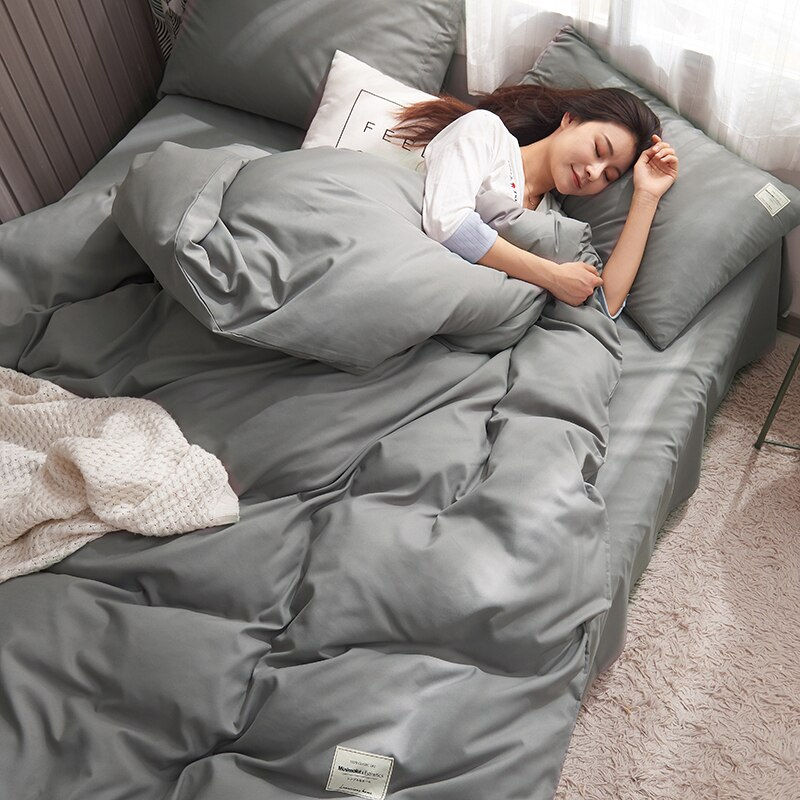 Миниатюра: Комплект постельного белья Белый, Серый