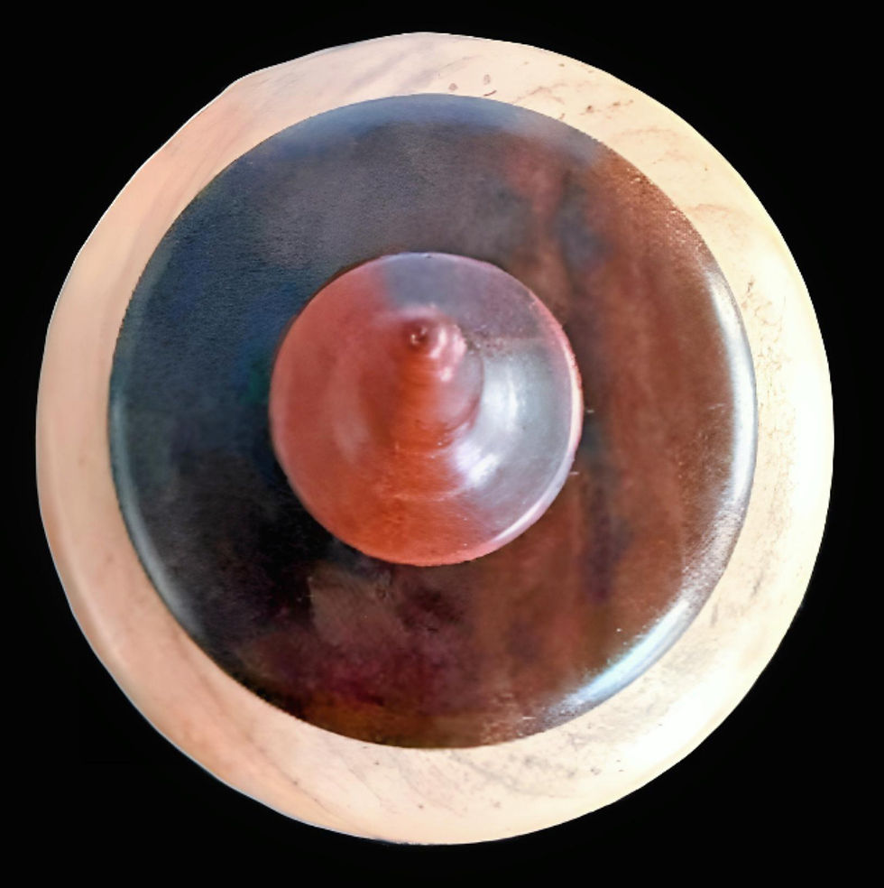 Thumbnail: Wood Urn with Decorative Lidded Hollow Form