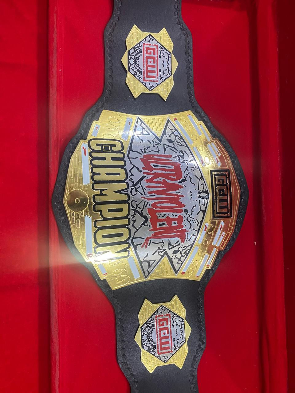 Thumbnail: NEW GCW Ultraviolent Wrestling Championship belt Adult Size Replica Leather titl